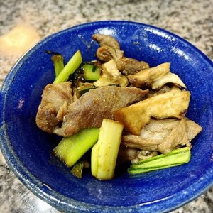豚肉とチンゲン菜と舞茸の和風♪生姜炒め^_^